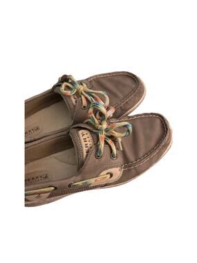 Sperry Top Sider Bluefish 2-Eye Boat Shoes, Linen Oat, Size 8.5